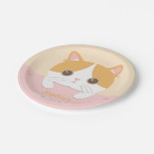 Assiettes En Carton Cute Kitten Chat Annithday Plaques papier (Angle)