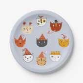 Assiettes En Carton Cute Kitty Chat (Devant)