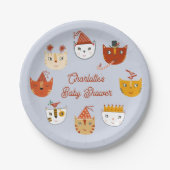 Assiettes En Carton Cute Kitty Chat Baby shower personnalisé (Devant)