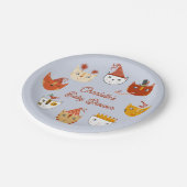 Assiettes En Carton Cute Kitty Chat Baby shower personnalisé (Angle)