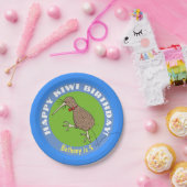 Assiettes En Carton Cute kiwi oiseau heureux d'anniversaire caricature (Fête)