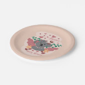 Assiettes En Carton Cute koalas baby shower papier pastel (Angle)