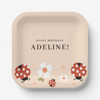 Assiettes En Carton Cute Lady Bug Birthday Party 