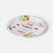 Assiettes En Carton Cute Ladybird Watercolor Girls Printemps été (Angle)