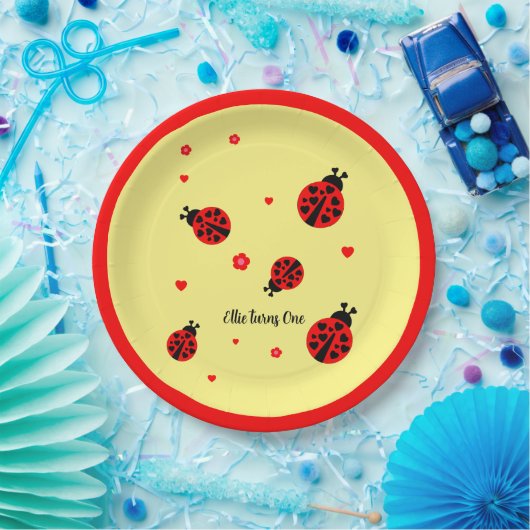 Assiettes En Carton Cute Ladybug (Fête)
