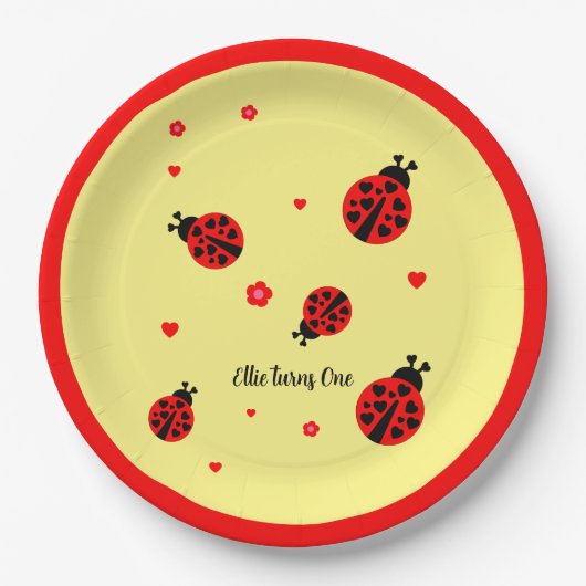 Assiettes En Carton Cute Ladybug (Devant)