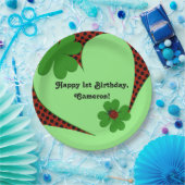 Assiettes En Carton Cute Ladybug 1er Anniversaire Papier (Fête)