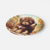 Assiettes En Carton Cute Lagotto Romagnolo Peinture (Angle)