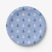 Assiettes En Carton Cute Little Anchor Pattern (Devant)