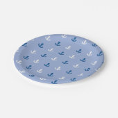 Assiettes En Carton Cute Little Anchor Pattern (Angle)