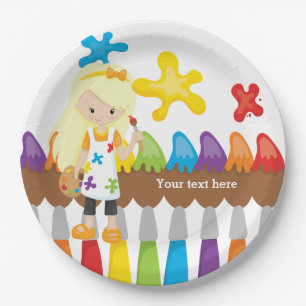 Assiettes En Carton Cute Little Artist