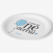 Assiettes En Carton Cute Little Mr Onederful Blue Custom (Angle)