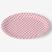 Assiettes En Carton Cute Little Raspberry Pink Hearts Motif (Angle)