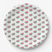Assiettes En Carton Cute Little Water Melon Motif Anniversaire de enfa (Devant)