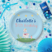 Assiettes En Carton Cute Llama Fun Blue Anniversaire (Fête)