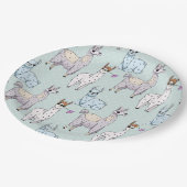 Assiettes En Carton Cute Llama Motif Pois (Angle)