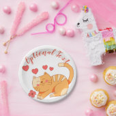 Assiettes En Carton Cute Lote Orange Tabby Kitten (Fête)
