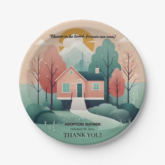 Assiettes En Carton Cute Moderne Forever Accueil Adoption Foster Shost (Devant)