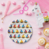 Assiettes En Carton Cute Motif de voilier (Fête)