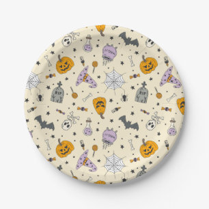 Assiettes En Carton Cute Motif Halloween