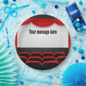 Assiettes En Carton Cute Movie Theater thème ajouter message party (Fête)