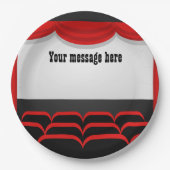 Assiettes En Carton Cute Movie Theater thème ajouter message party (Devant)