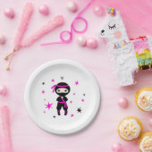 Assiettes En Carton Cute Ninja Guerrière Filles Enfants Fête d'anniver (Fête)