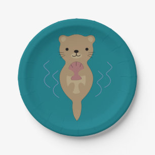 Assiettes En Carton Cute Otter