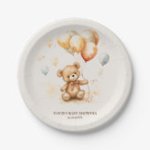 Assiettes En Carton Cute ours neutre (Devant)