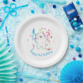 Assiettes En Carton Cute Ours Polaire Art Anniversaire Plaque Papier (Fête)