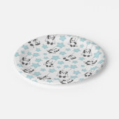 Assiettes En Carton Cute Panda Bear Parmi Les Étoiles | Bébé (Angle)