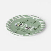 Assiettes En Carton Cute Panda Neutral 1ère fête d'anniversaire 'ONE' (Angle)