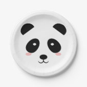 Assiettes En Carton Cute Panda Noir et Blanc Simple Moderne (Devant)