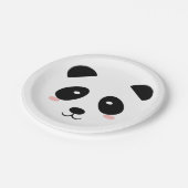 Assiettes En Carton Cute Panda Noir et Blanc Simple Moderne (Angle)