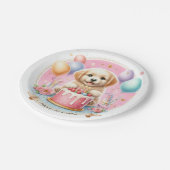 Assiettes En Carton Cute Pastel Chiot Labrador - Anniversaire (Angle)
