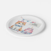 Assiettes En Carton Cute Pastel Kitten Gâteau d'anniversaire - Anniver (Angle)