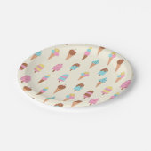 Assiettes En Carton Cute Pastel Motif de crème glacée (Angle)