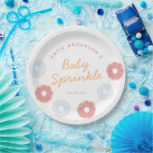 Assiettes En Carton Cute Pastel Pink and Blue Donuts bébé Saupoudrer (Fête)