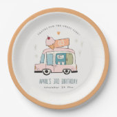Assiettes En Carton Cute Pastel Sweet Time Glace Cream Camion Annivers (Devant)