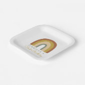 Assiettes En Carton Cute Pastel Terracota Arc-en-ciel Anniversaire (Angulaire)