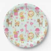 Assiettes En Carton Cute Pattern avec Whimsical Animals & Toys (Devant)