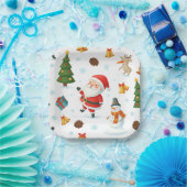 Assiettes En Carton Cute Père Noël et Christmas Event Paper Plates (Fête)