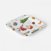 Assiettes En Carton Cute Père Noël et Christmas Event Paper Plates (Angulaire)