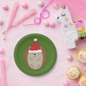 Assiettes En Carton Cute Père Noël Hedgehog (Fête)