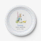 Assiettes En Carton Cute Peter Rabbit Baby Boy douche Bleu (Devant)