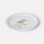 Assiettes En Carton Cute Peter Rabbit Baby Boy douche Bleu (Angle)