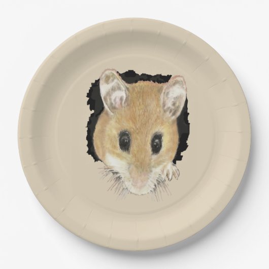Assiettes En Carton Cute Petite Aquarelle Animaux Poche Souris Animal (Devant)