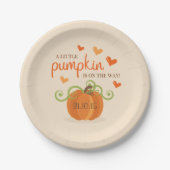 Assiettes En Carton Cute Petite Plaques Baby showers Citrouilles (Devant)