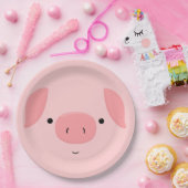 Assiettes En Carton Cute Piggy (Fête)