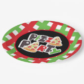 Assiettes En Carton Cute pizza fête mots papier plaque (Angle)